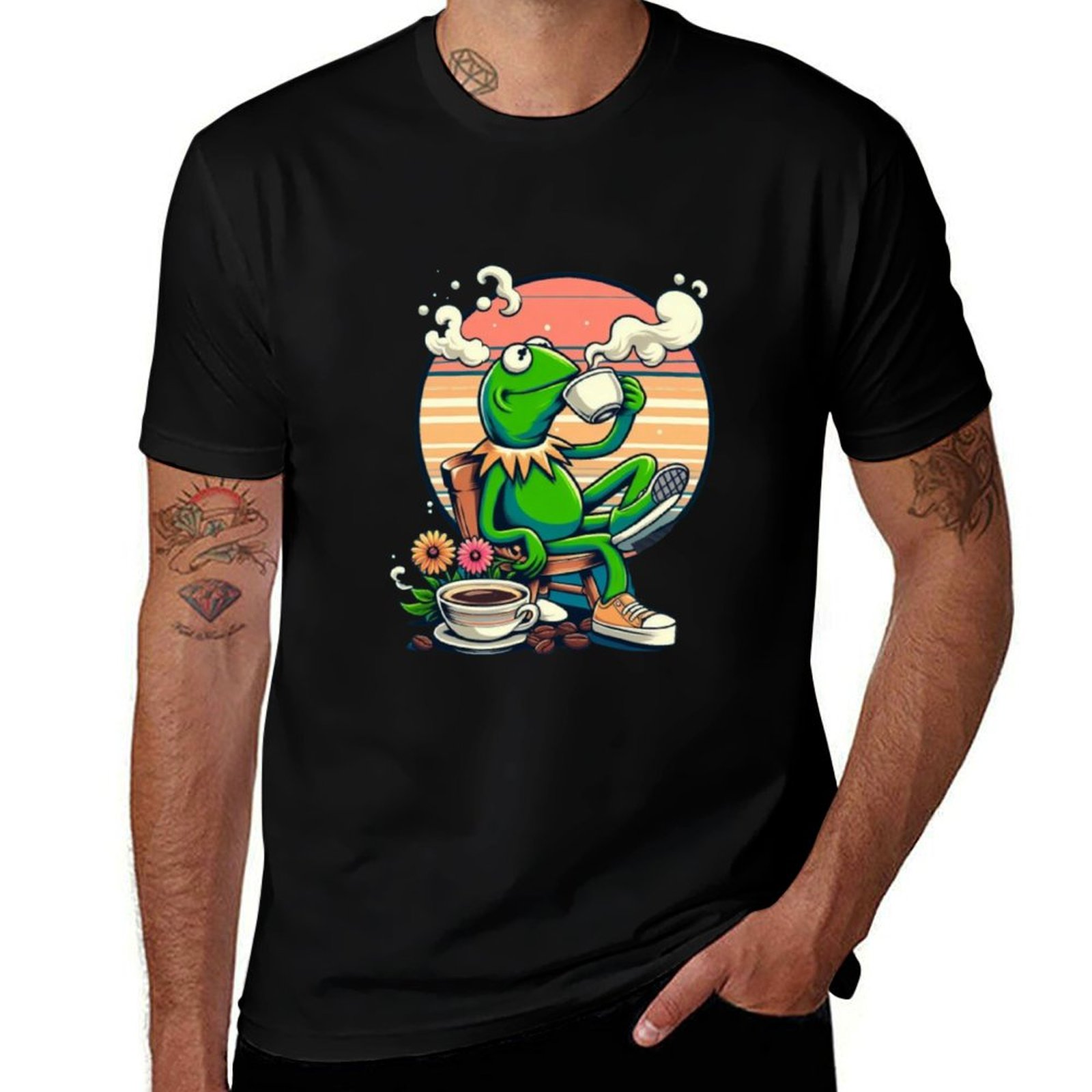 Coffee Tea Festival - Kermit tomando chá gif. O engraçado