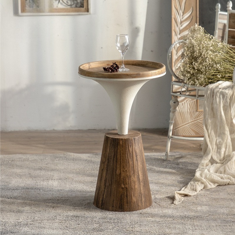 Coffee Tea Lounge - Mesa de centro luxuosa, vintage, redonda,
