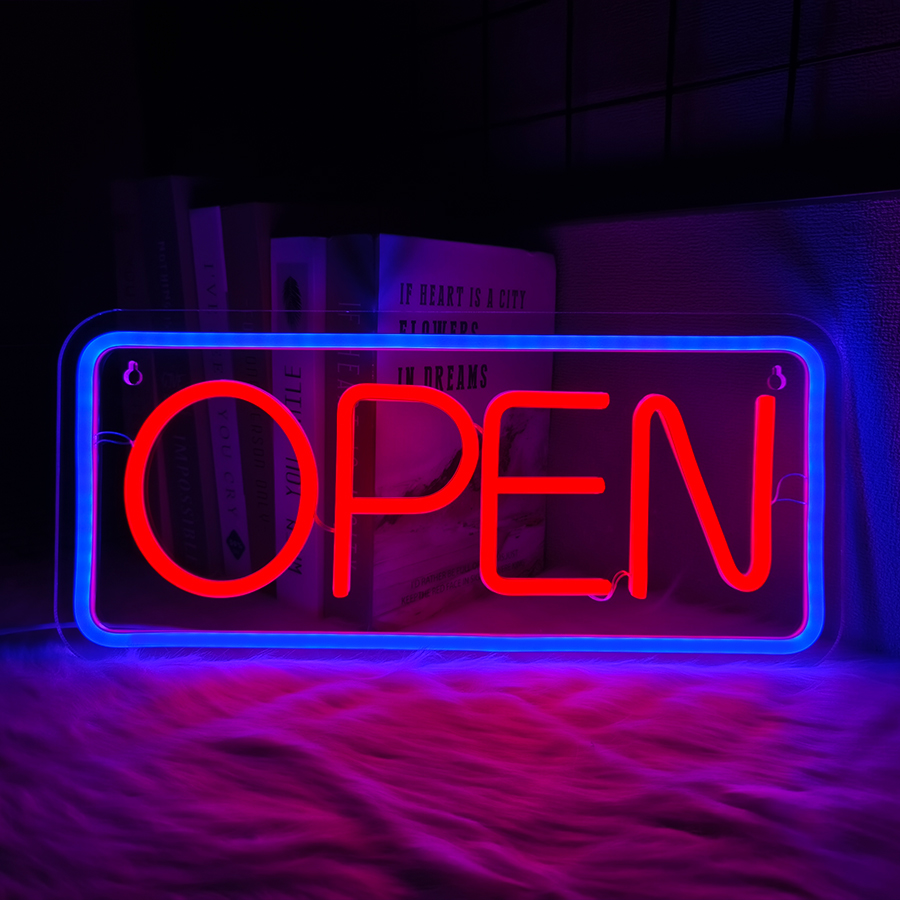 Coffee Tea Neon Sign - Sinal de néon aberto, lâmpada de