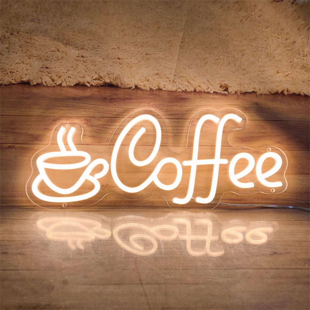 Coffee Tea Neon Sign - LED Coffee Neon Sign, USB Powered,