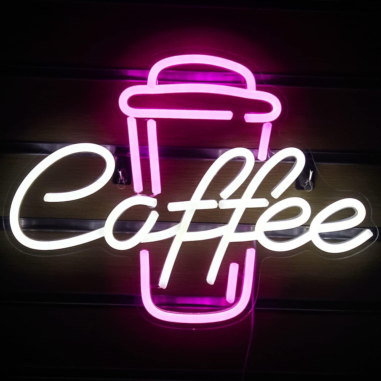 Coffee Tea Neon Sign - Letreiro Neon Rosa e Branco em