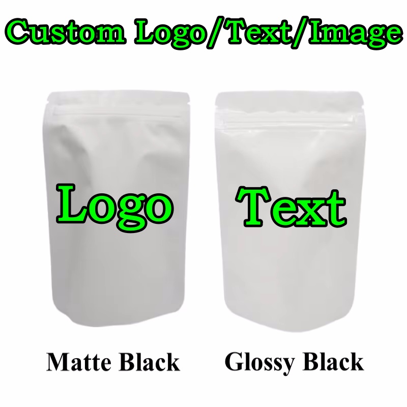 Coffee Tea Stand - 100 Sacos Ziplock de Alumínio Branco