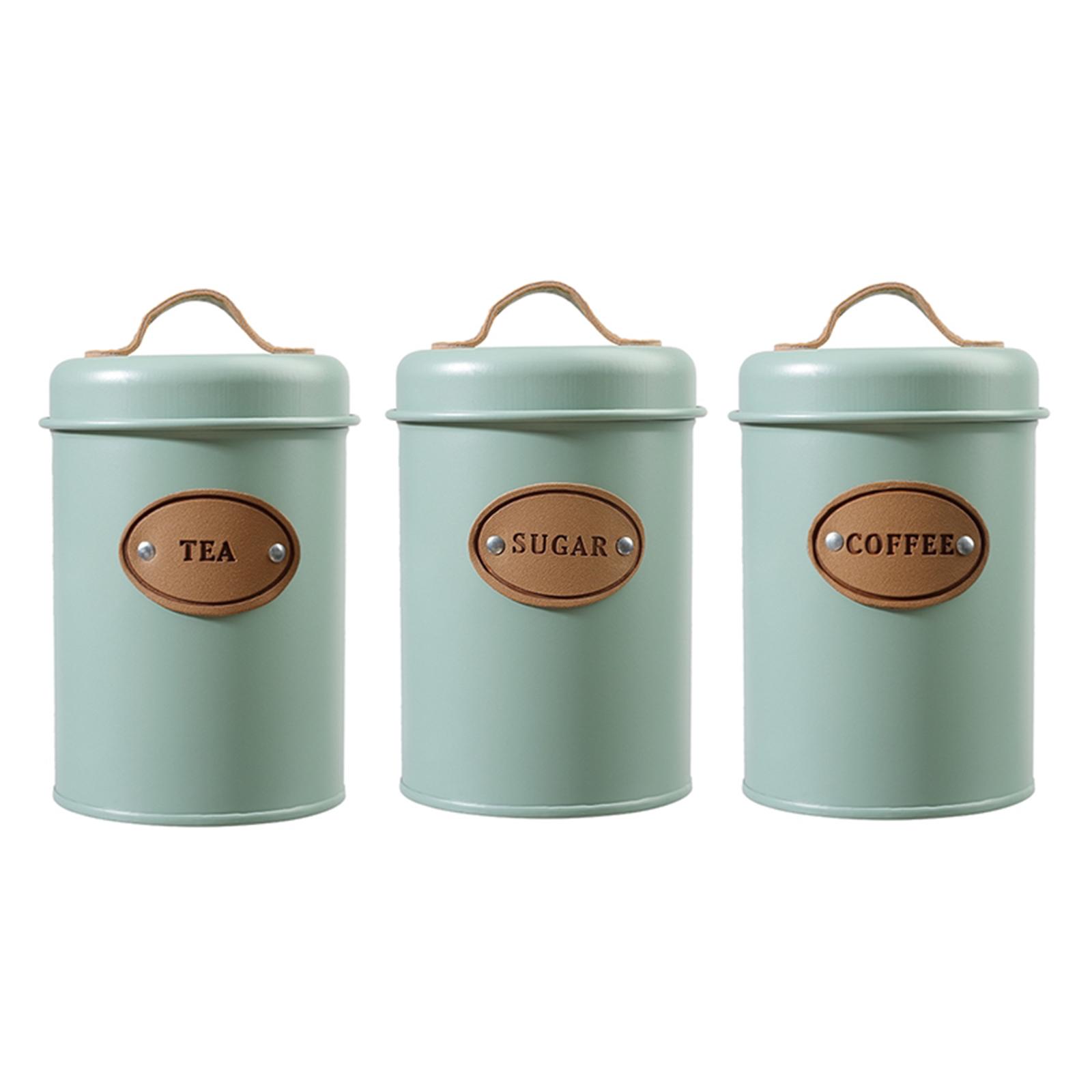 Conjunto de 3 Recipientes Mult - Coffee Tea Sugar Container Set avaliação e preço
