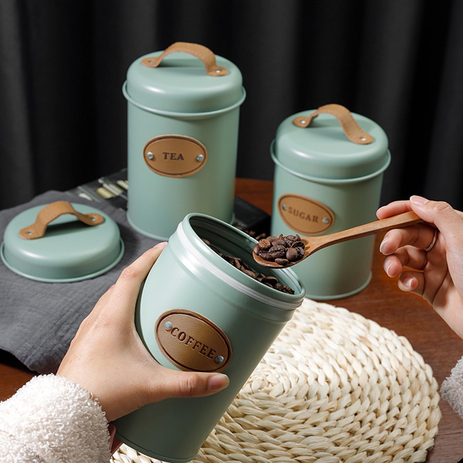 Conjunto de 3 Recipientes Mult - Coffee Tea Sugar Container Set avaliação e preço