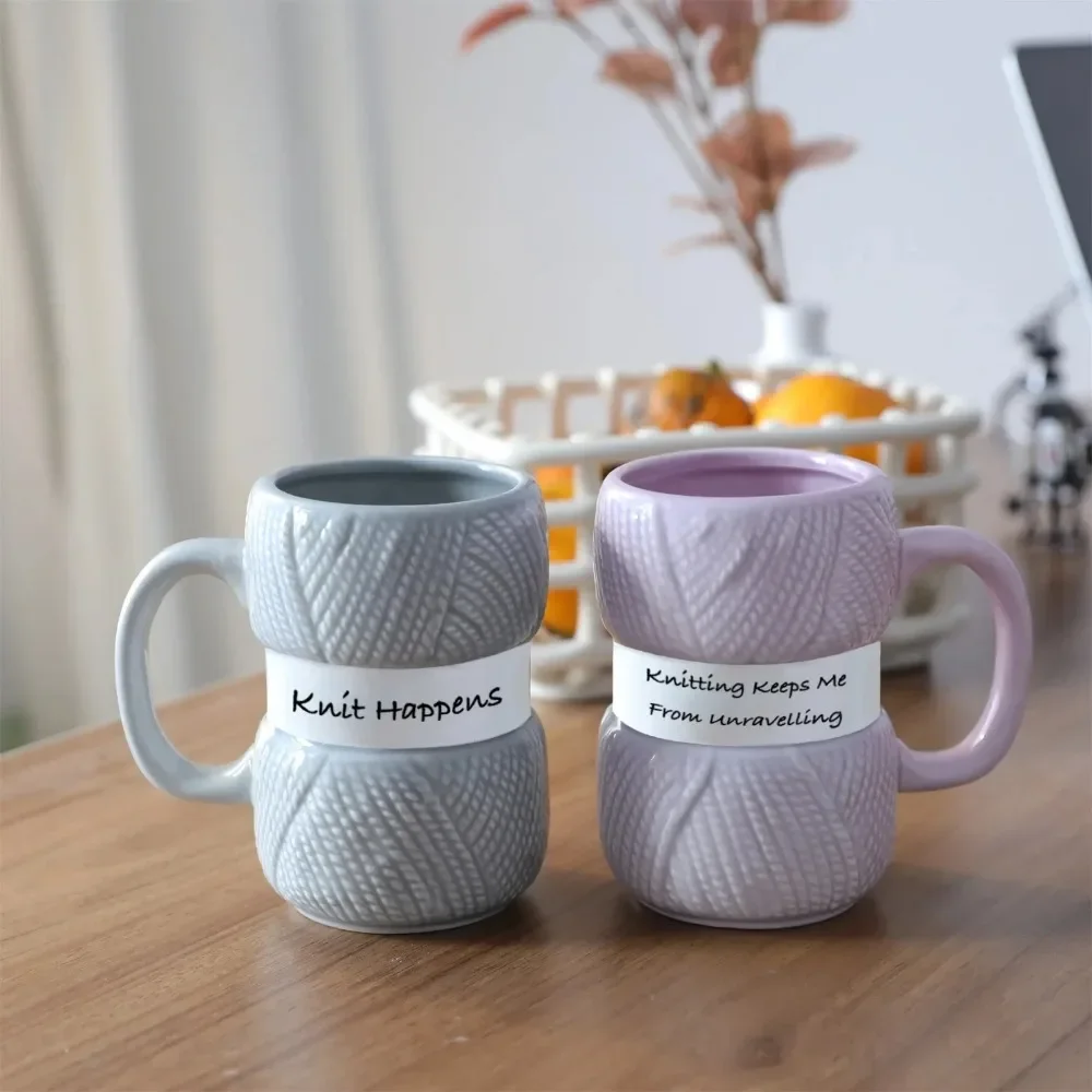 Caneca de café cerâmica estilo - Coffee Tea Knits avaliação e preço