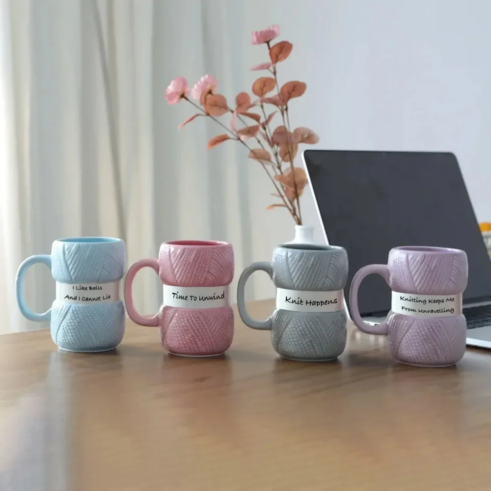 Caneca de café cerâmica estilo - Coffee Tea Knits avaliação e preço