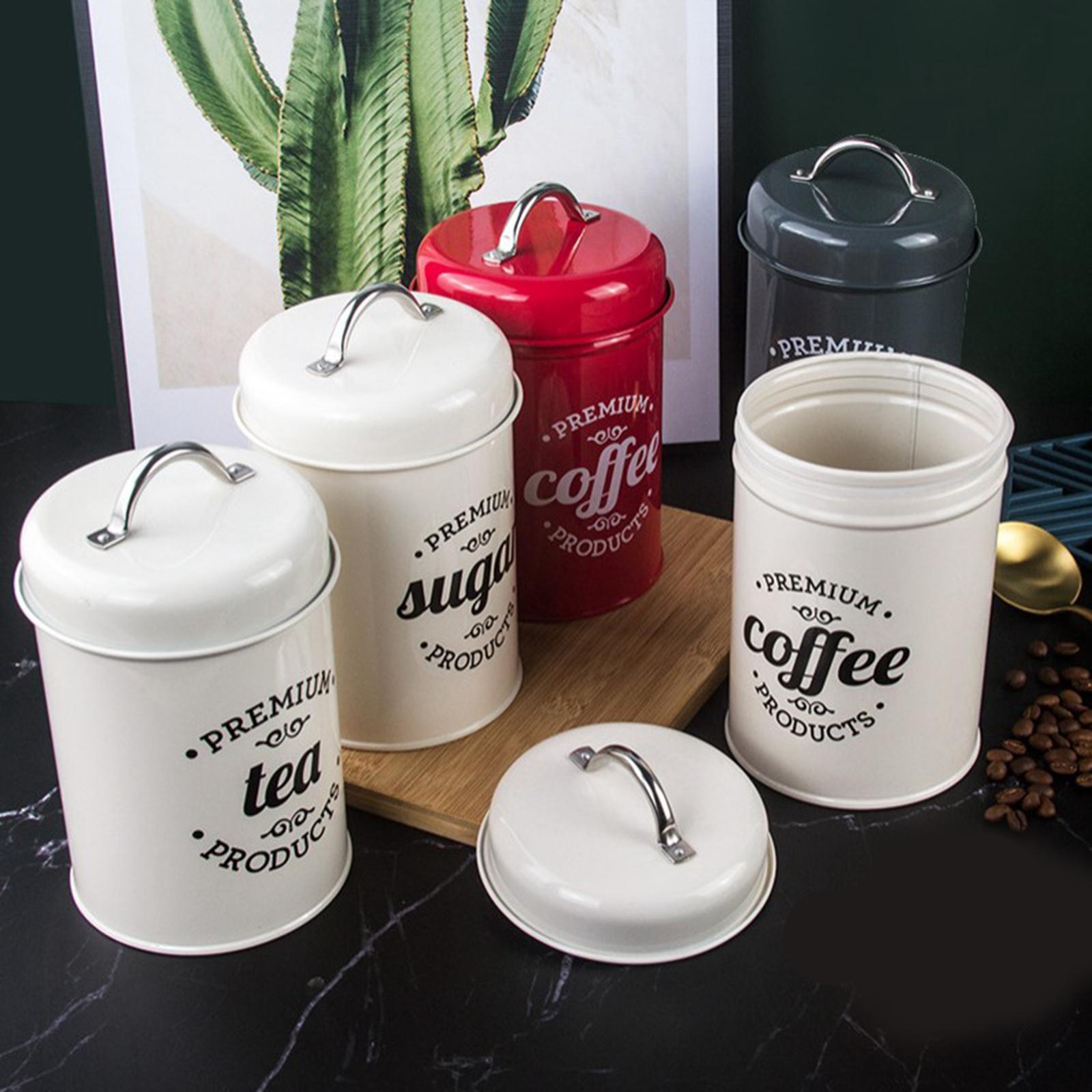 Conjunto de Latas Metálicas He - Coffee Tea Sugar Container Set avaliação e preço
