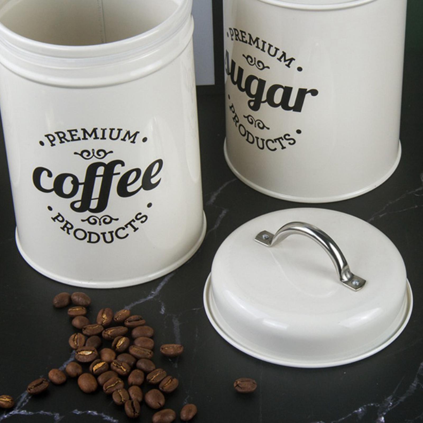 Conjunto de Latas Metálicas He - Coffee Tea Sugar Container Set avaliação e preço