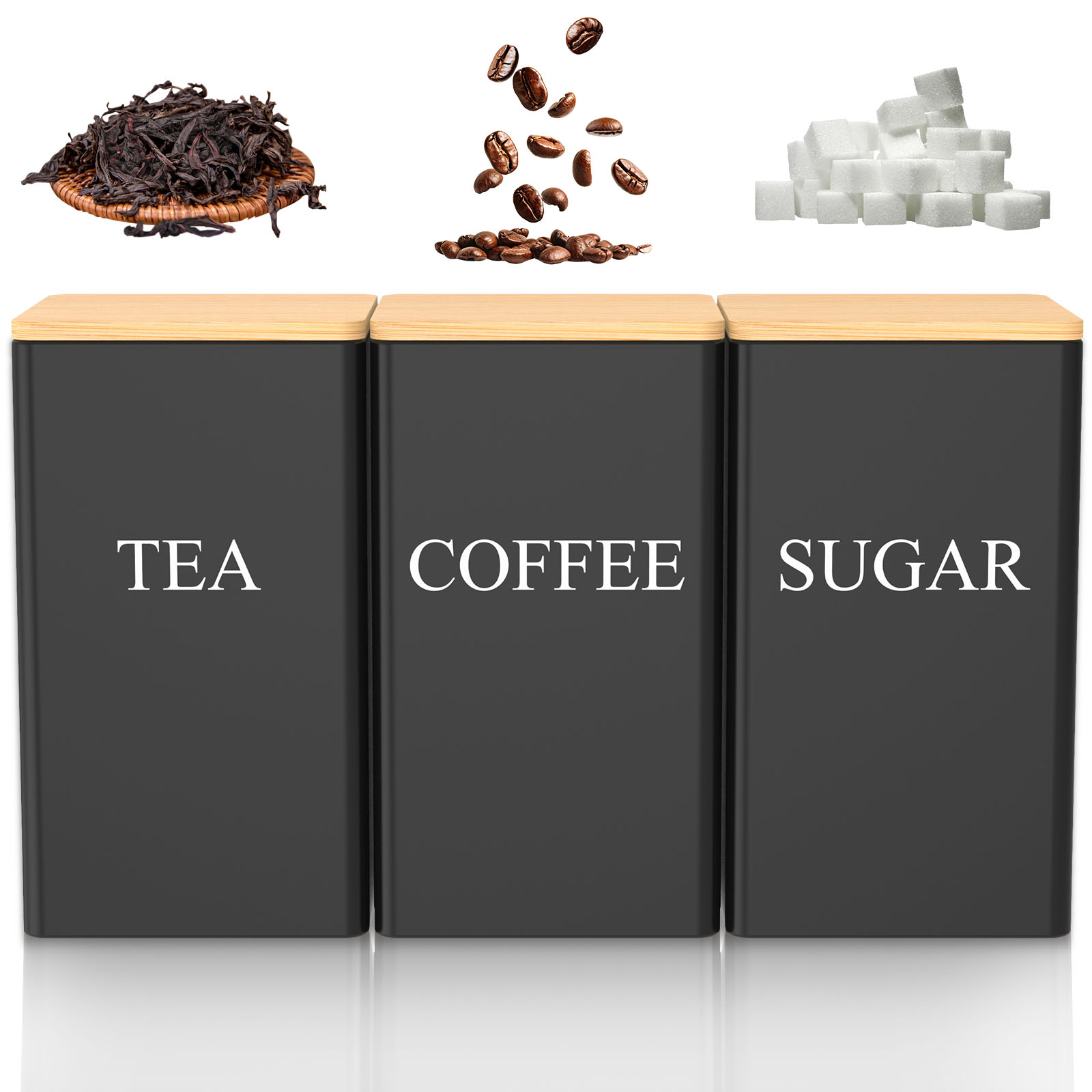 Conjunto de vasilhas de café,  - Coffee Tea Sugar Container Set avaliação e preço