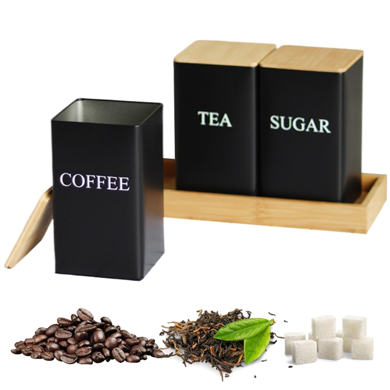 Conjunto de 3 Peças: Potes de  - Coffee Tea Sugar Canister Set avaliação e preço