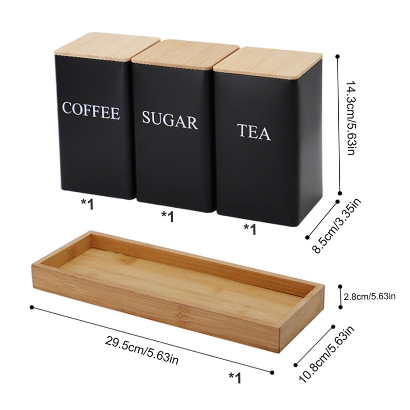 Conjunto de 3 Peças: Potes de  - Coffee Tea Sugar Canister Set avaliação e preço