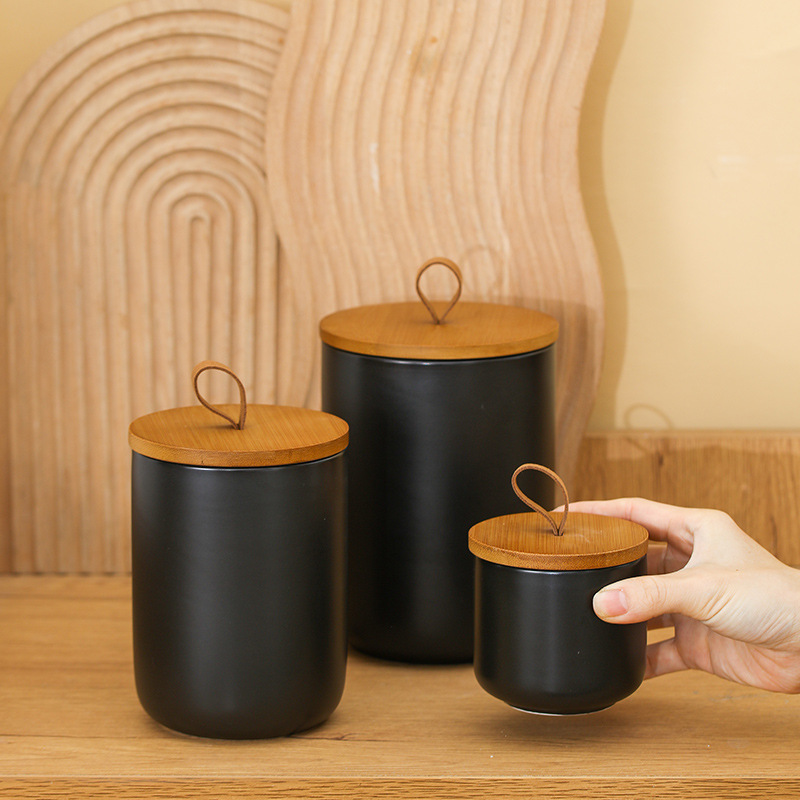 Frasco De Armazenamento De Cer - Coffee Tea Sugar Canister Set avaliação e preço