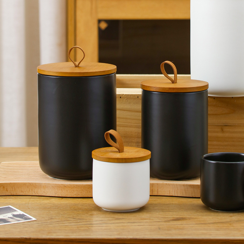Frasco De Armazenamento De Cer - Coffee Tea Sugar Canister Set avaliação e preço