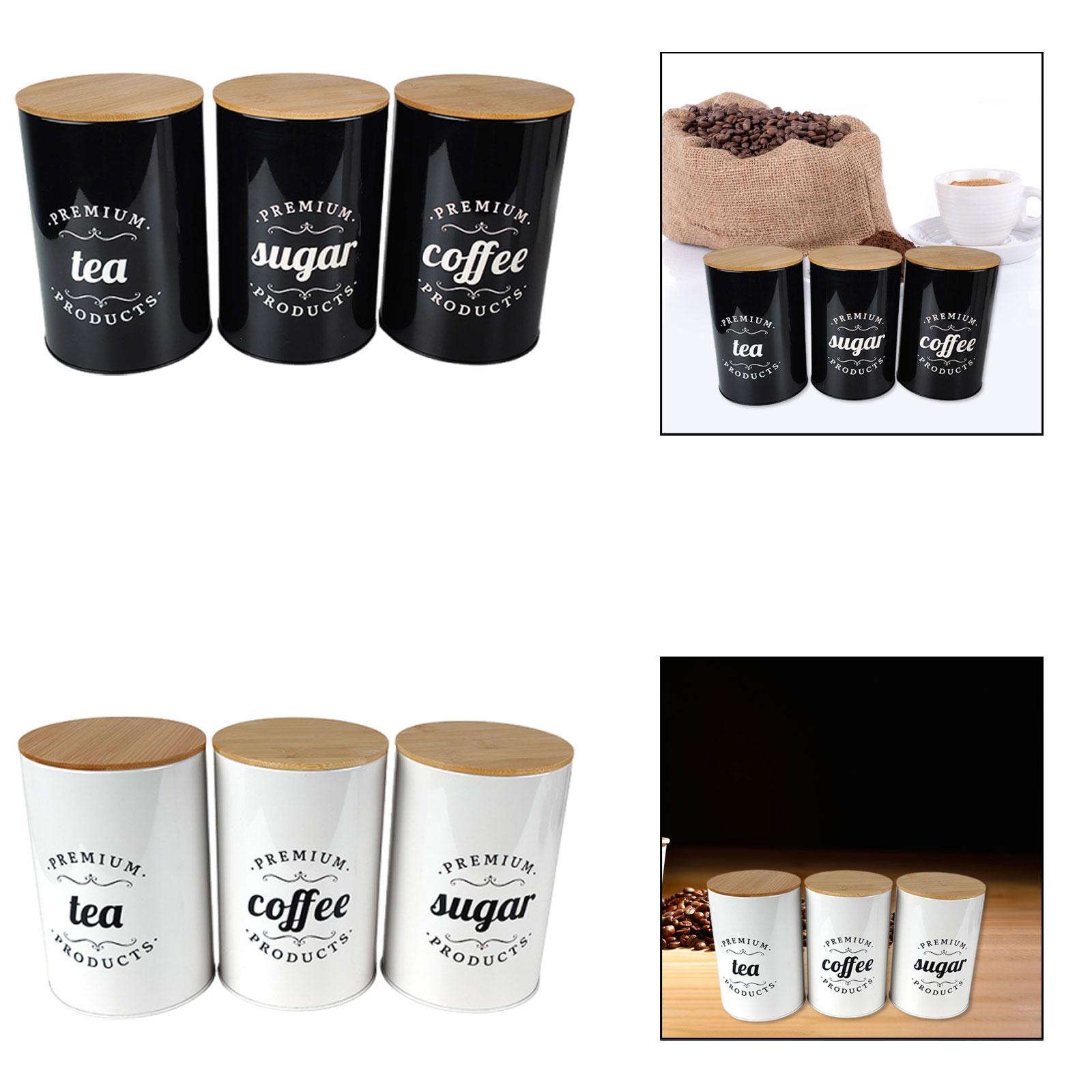 Conjunto de 3 Latas Decorativa - Coffee Tea Sugar Container Set avaliação e preço