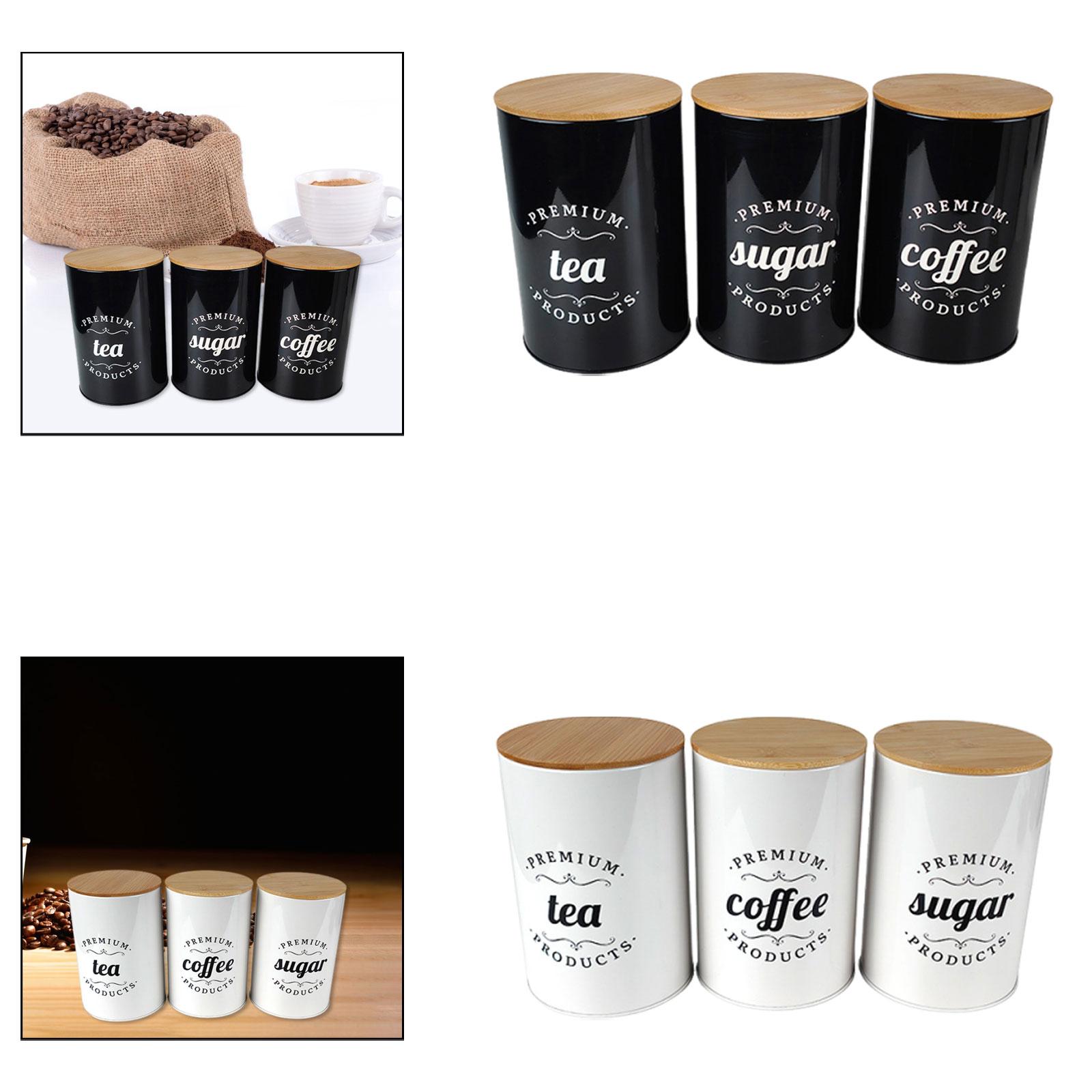 Conjunto de 3 Latas Decorativa - Coffee Tea Sugar Container Set avaliação e preço