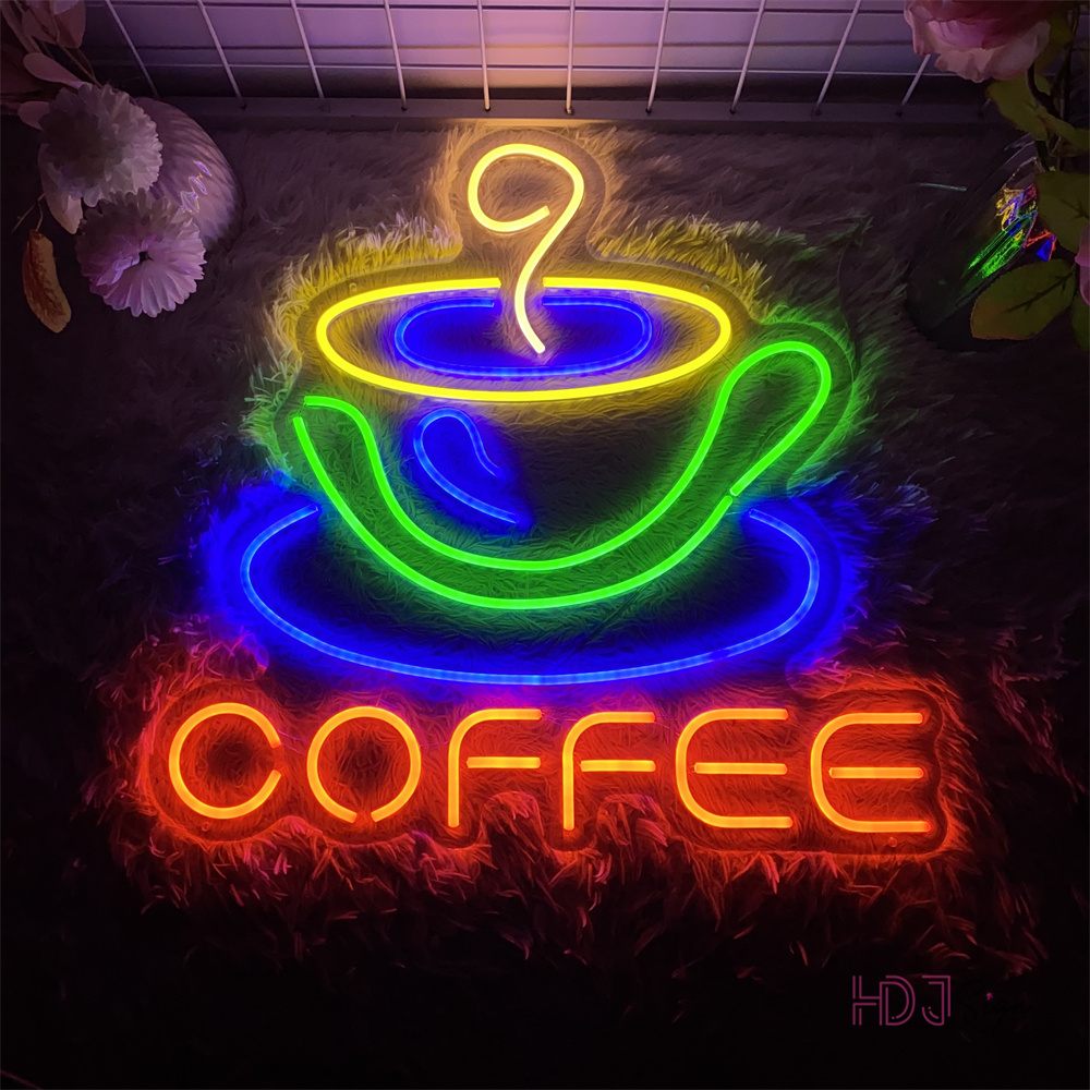 Café neon led sinal café despe - Coffee Tea Neon Sign avaliação e preço