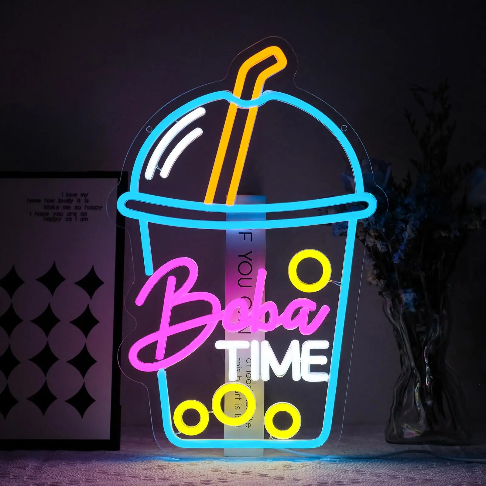 Boba time sinal de néon para d - Coffee Tea Neon Sign avaliação e preço