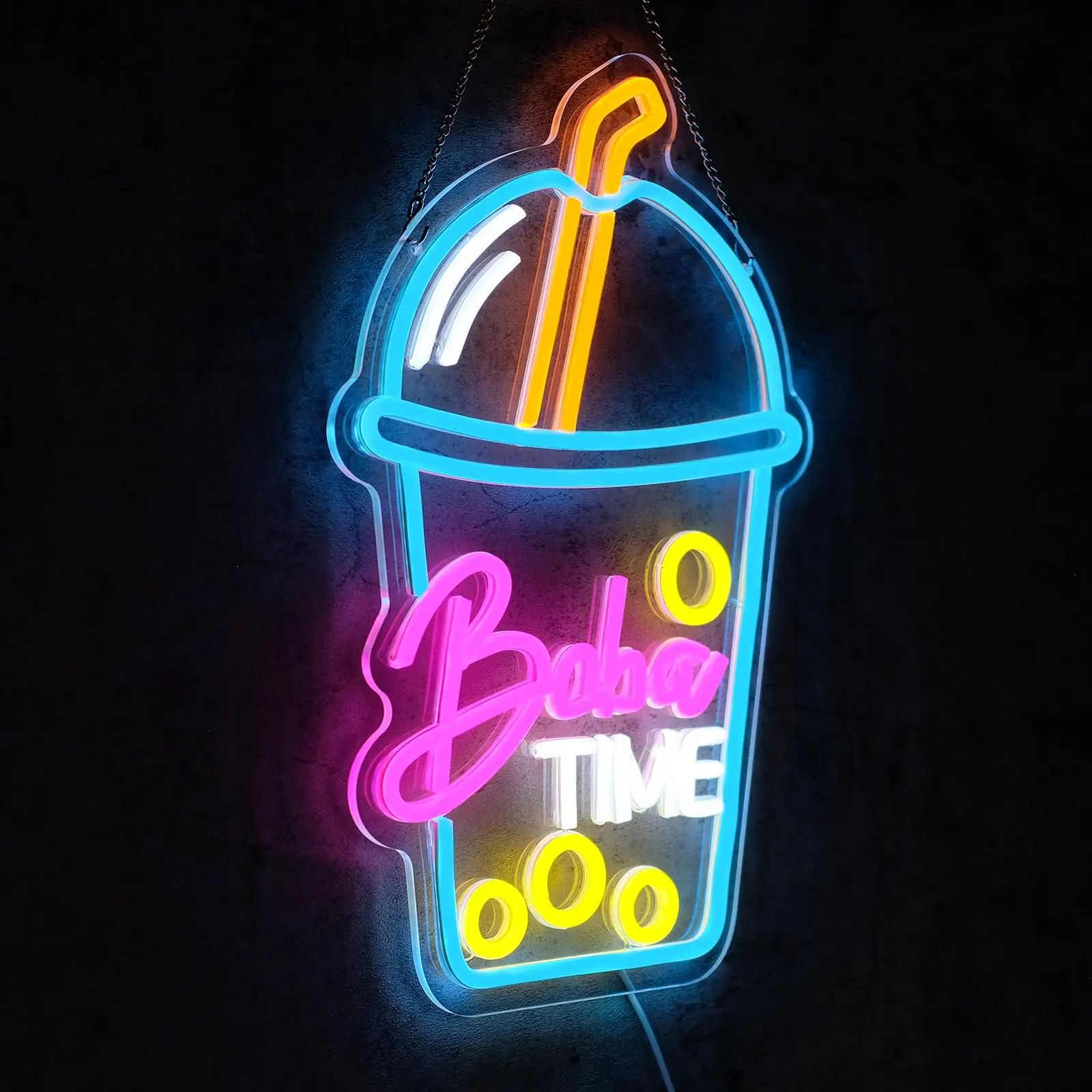 Boba time sinal de néon para d - Coffee Tea Neon Sign avaliação e preço