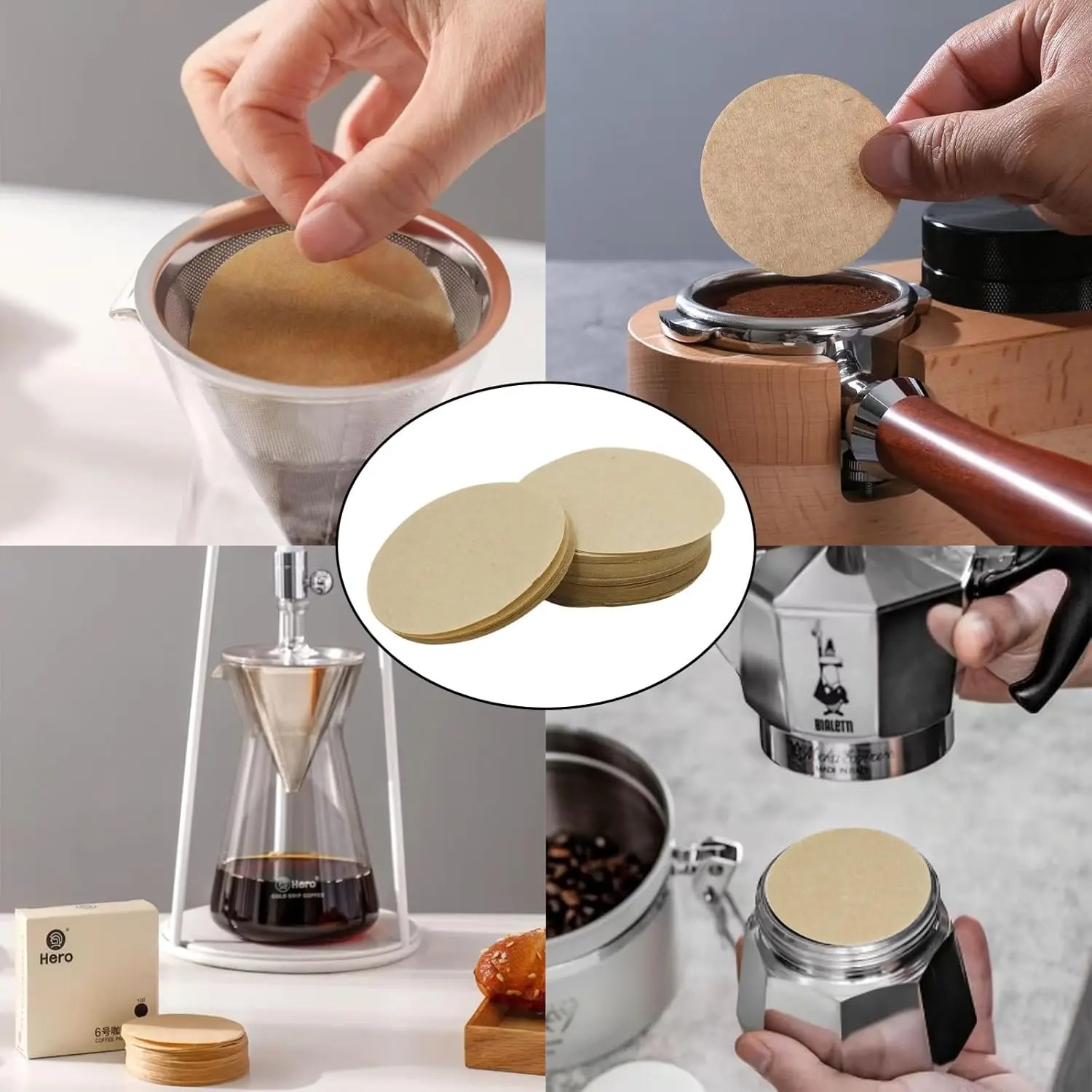 60mm 100 Peças Filtros de Pape - Aeropress Coffee Maker avaliação e preço