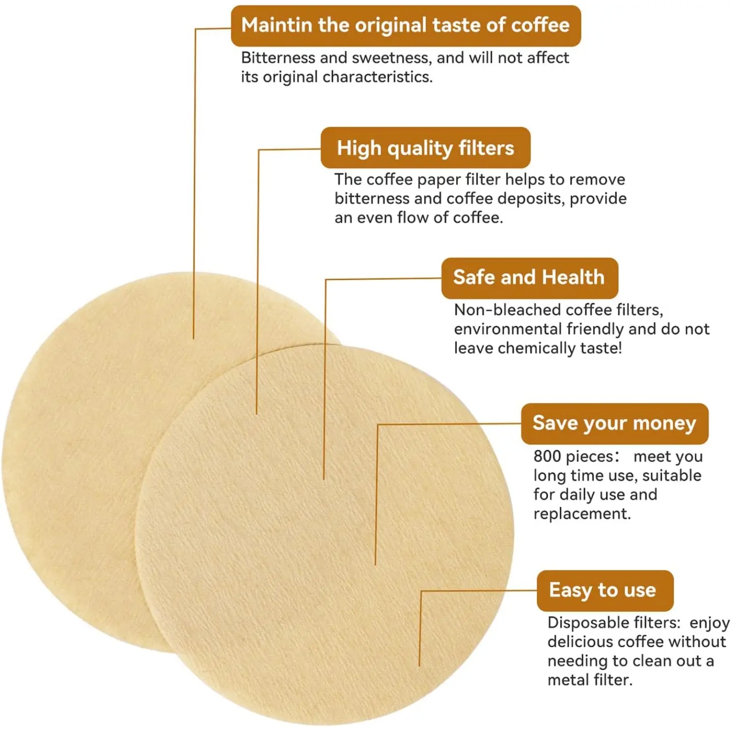 60mm 100 Peças Filtros de Pape - Aeropress Coffee Maker avaliação e preço
