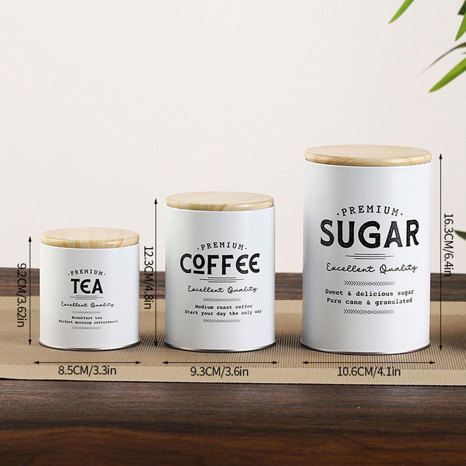 Conjunto de 3 Peças de Potes d - Coffee Tea Sugar Container Set avaliação e preço