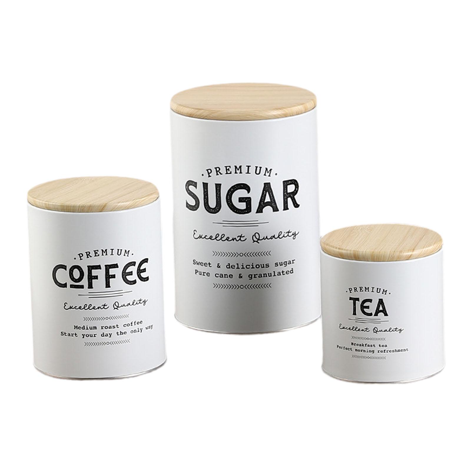 Conjunto de 3 Peças de Potes d - Coffee Tea Sugar Container Set avaliação e preço