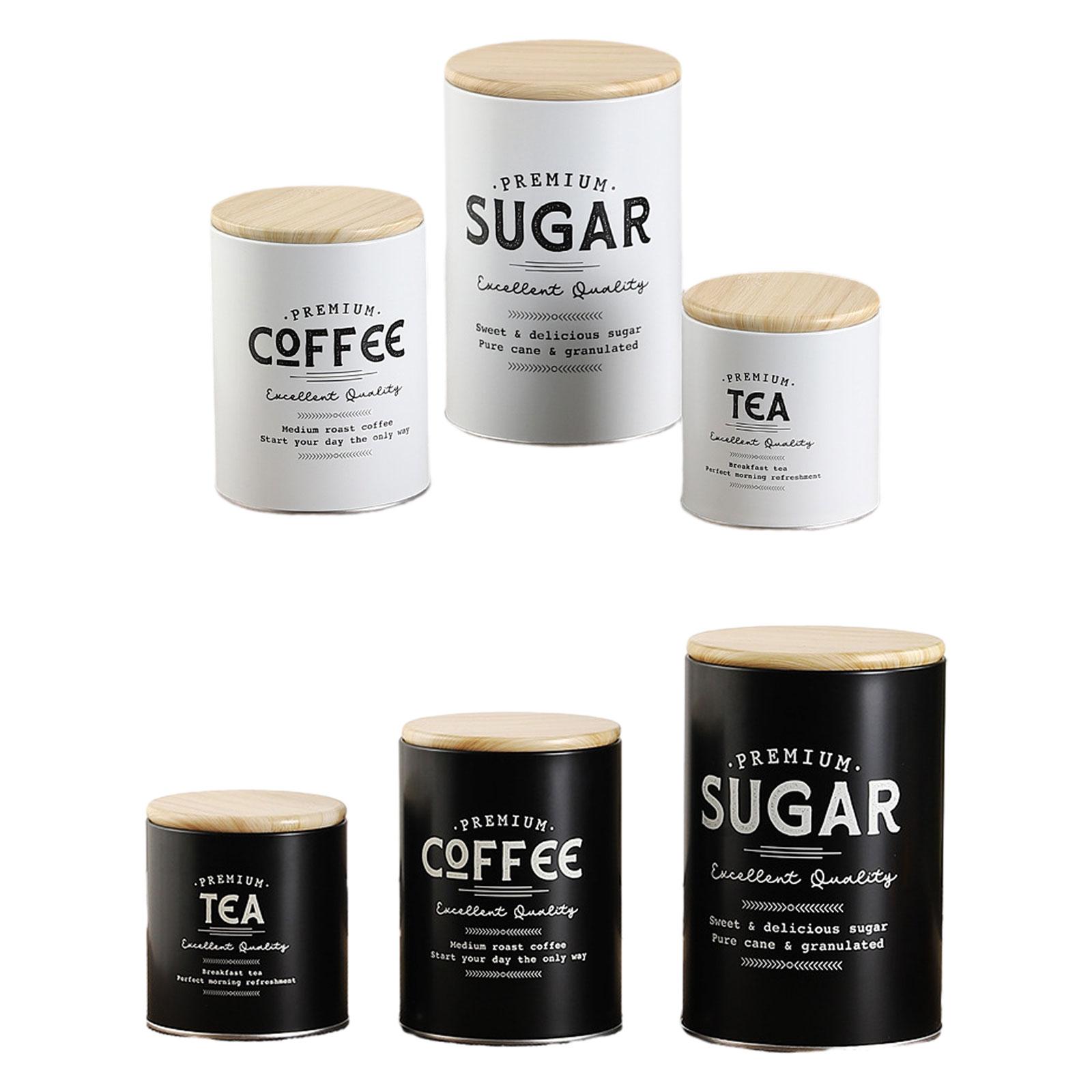 Conjunto de 3 Peças de Potes d - Coffee Tea Sugar Container Set avaliação e preço