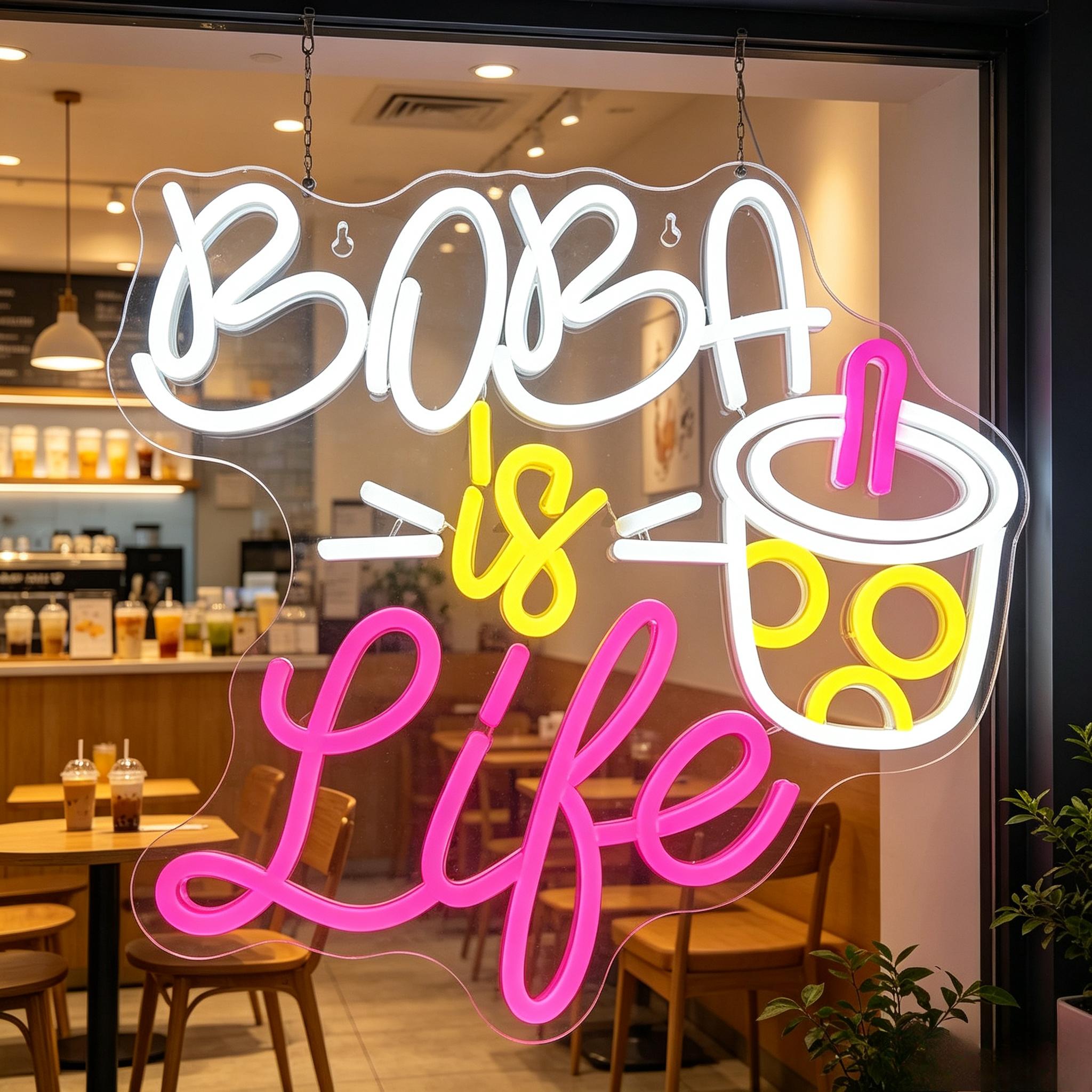 Letreiro Neon de Bubble Tea co - Coffee Tea Neon Sign avaliação e preço