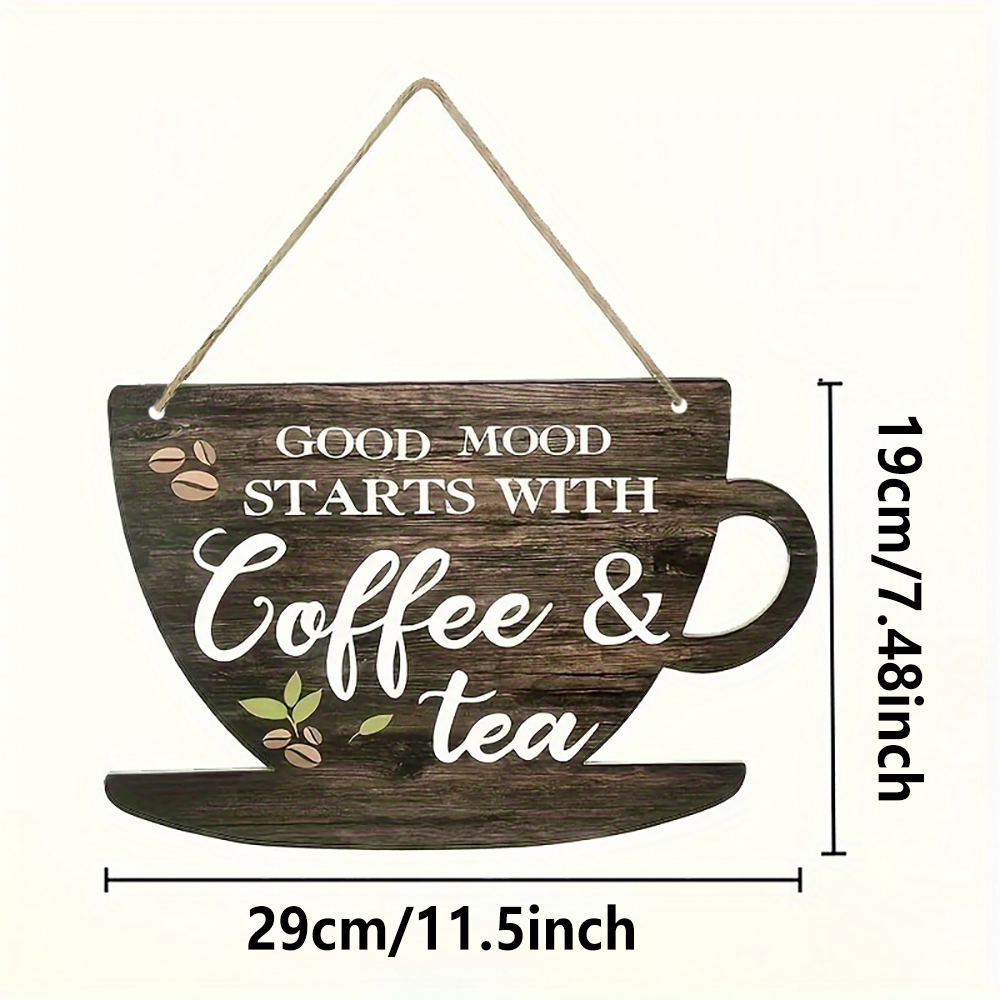 1pc rústico café & chá sinal d - Coffee Tea Festival avaliação e preço