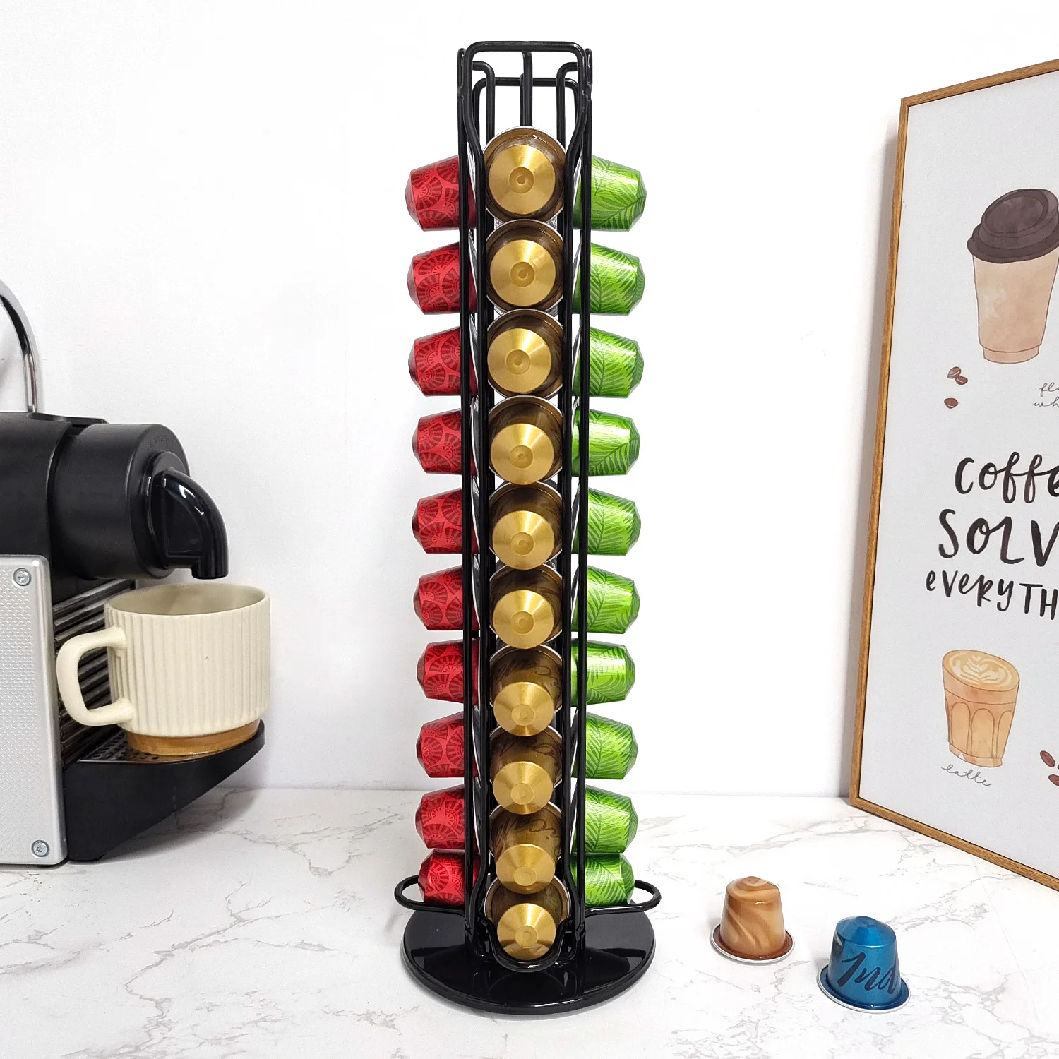 1pc 40 cápsulas de café nespre - Coffee Tea Stand avaliação e preço