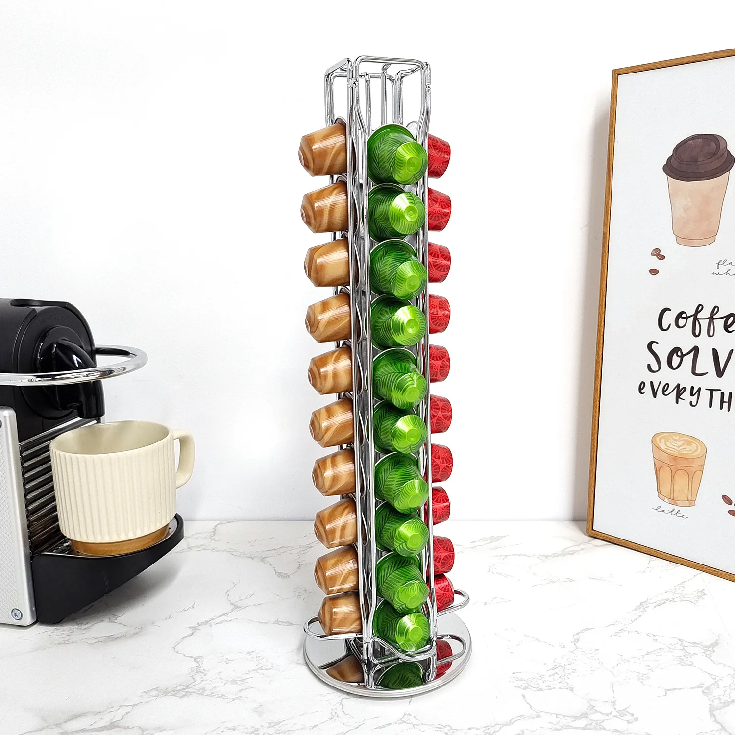 1pc 40 cápsulas de café nespre - Coffee Tea Stand avaliação e preço