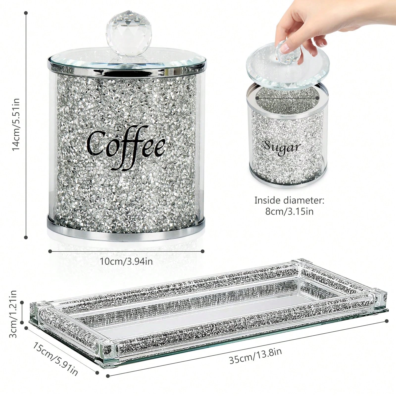 Conjunto de Potes para Café, A - Coffee Tea Sugar Canister Set avaliação e preço