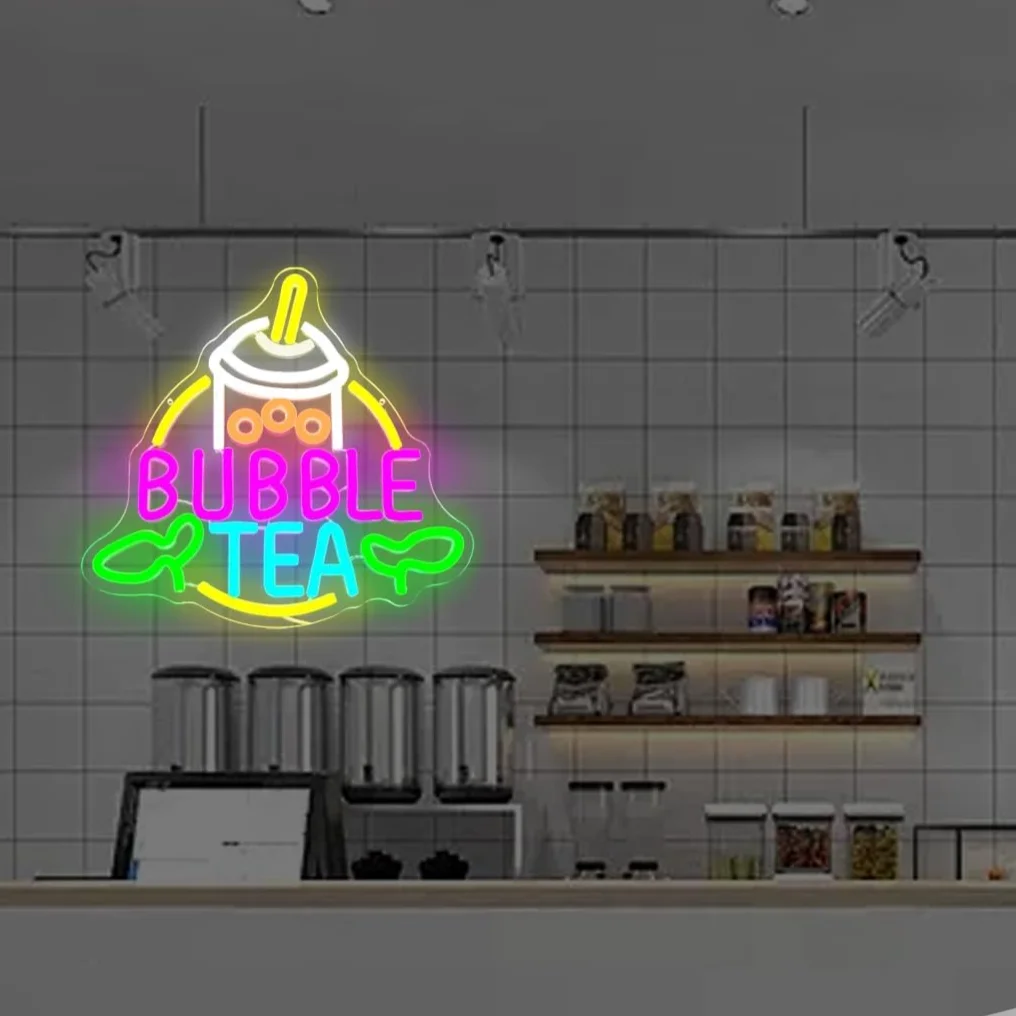 Letreiro Neon de Bubble Tea co - Coffee Tea Neon Sign avaliação e preço