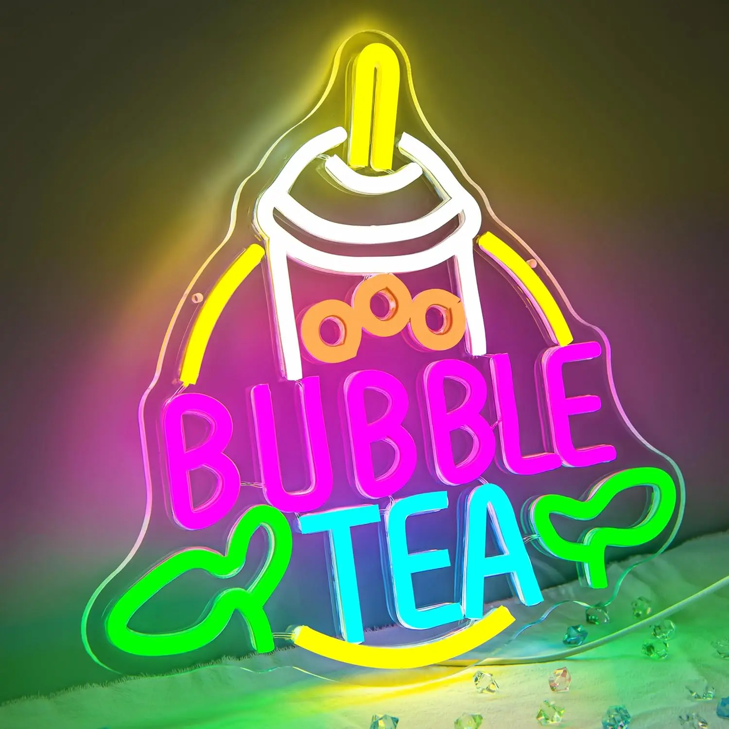 Letreiro Neon de Bubble Tea co - Coffee Tea Neon Sign avaliação e preço