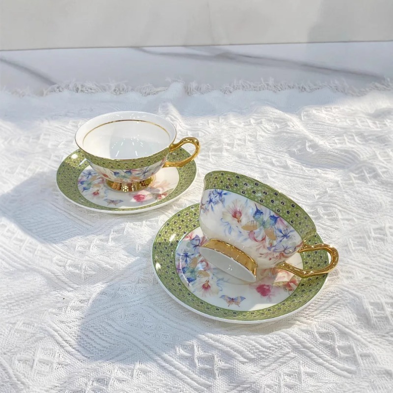 Conjunto de Xícaras e Pratos d - Coffee Tea For Garden avaliação e preço